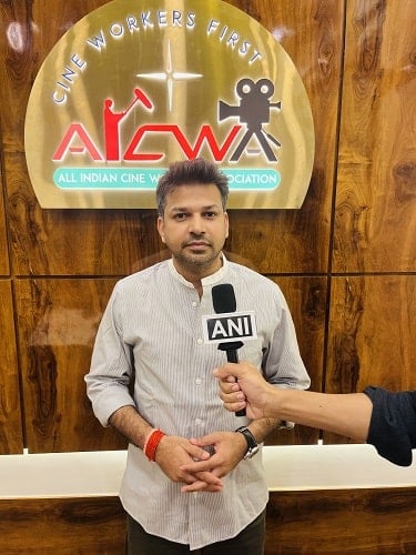 Suresh Shyamlal Gupta at AICWA office
