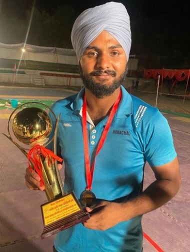 Surinder Singh playing for Himachal Pradesh in a National Championship