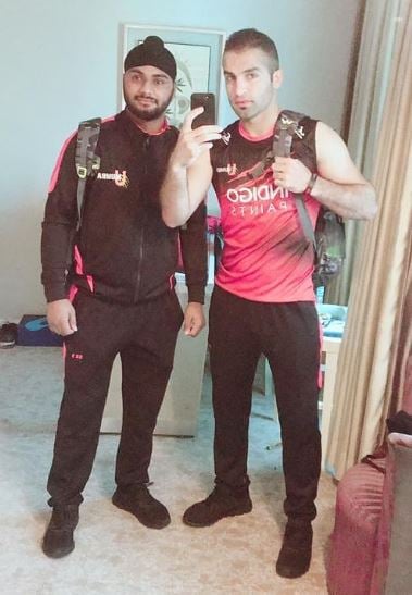 Surinder Singh with Fazel Atrachali (right)