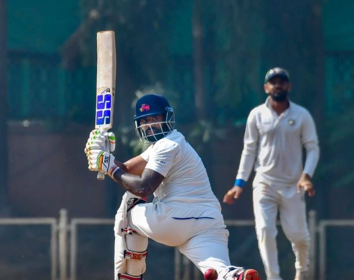 Suryakumar Yadav playing for Mumbai in Ranji Trophy