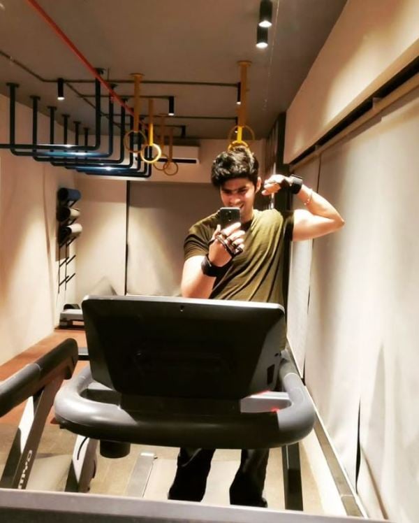 Sushant Marya, while working out at a gym
