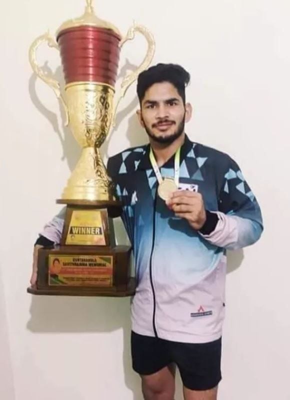 Sushil Khatri after winning the 47th Junior National Kabaddi Championship