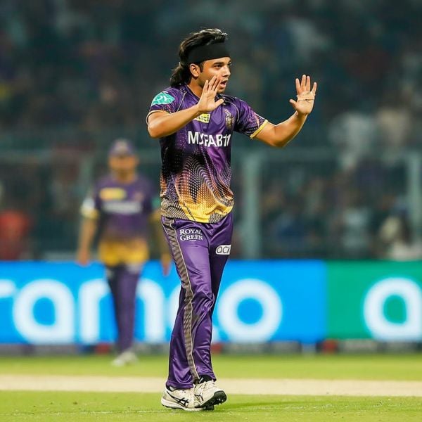 Suyash Sharma during his debut IPL match