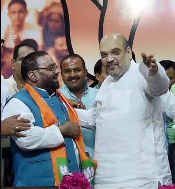 Swami Prasad Maurya while joining BJP