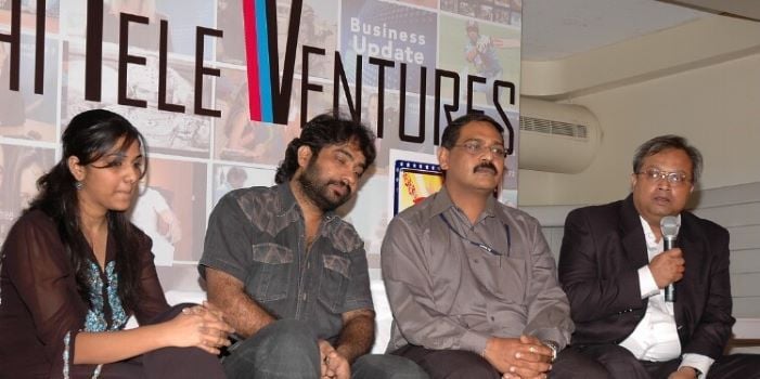 Swapna Dutt at a press meeting for Vyjayanthi Televentures