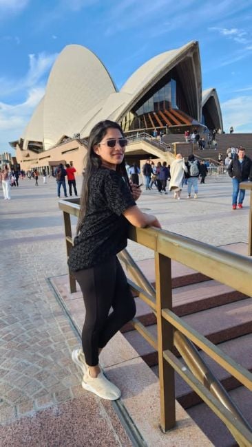 Swasika during her trip to Australia