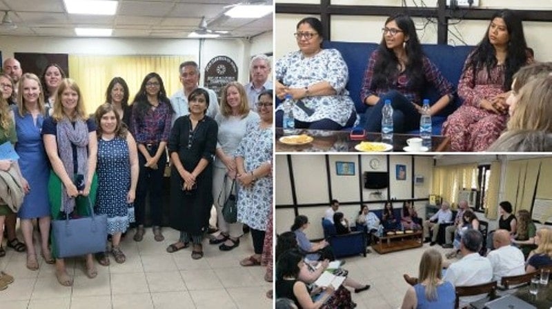 Swati Maliwal meeting the representatives of the Professional Fellow Programme