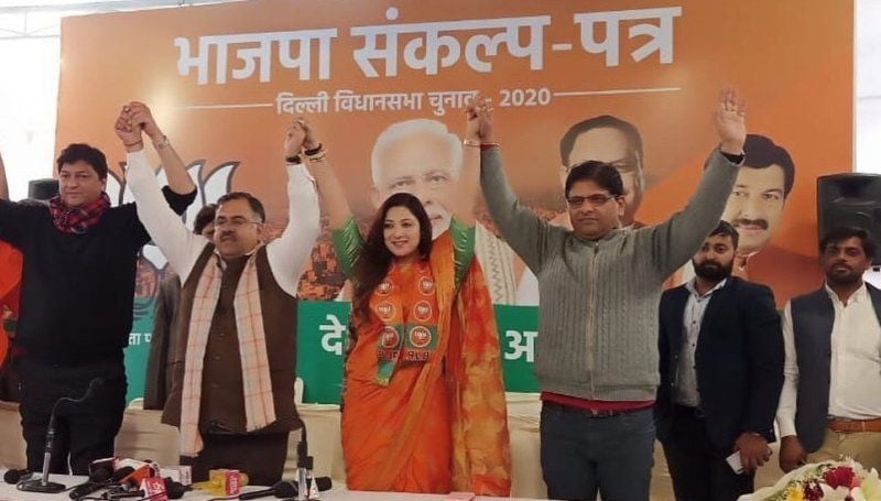 Sweety Chhabra after joining the Bharatiya Janata Party 