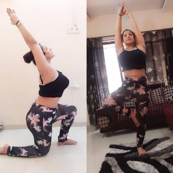 Sweety Chhabra doing Yoga