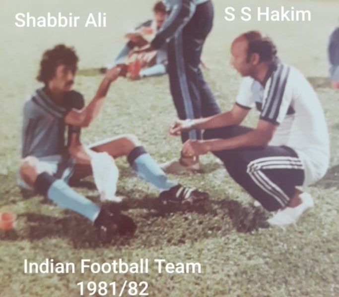 Syed Shahid Hakim when he was the assistant coach of the Indian football team