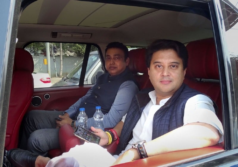 Syed Zafar Islam with Jyotiraditya Scindia