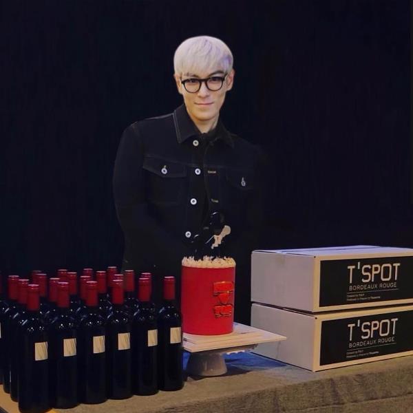 T.O.P while promoting his wine brand T