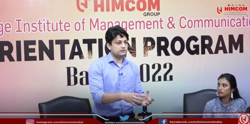 Tabish Husain during the orientation class at HIMCOM, New Delhi (2022)