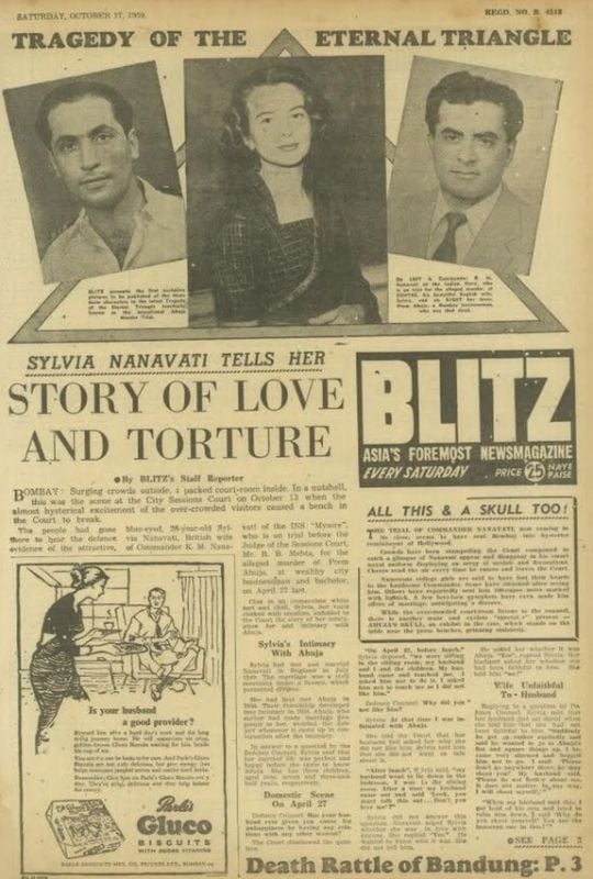 Tabloid Blitz that covered the Nanavati Case