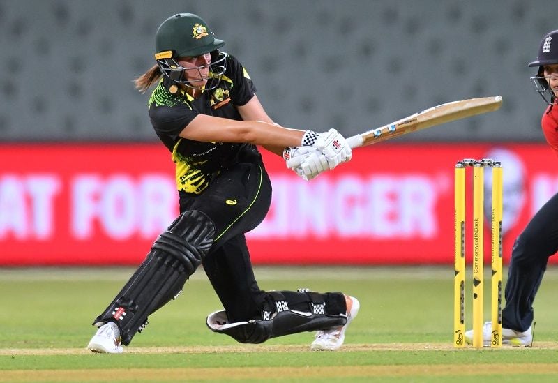 Tahlia McGrath batting in the The Women