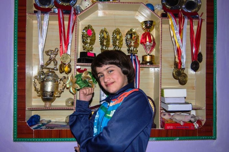 Tajamul Islam with her awards