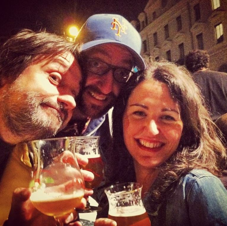 Tammy Verge enjoying her drinks