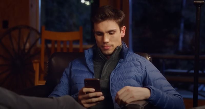 Tanner Novlan in a still from the American TV film titled 