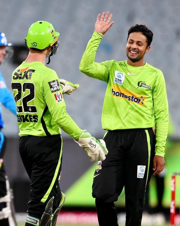 Tanveer Sangha playing in a Big Bash League match