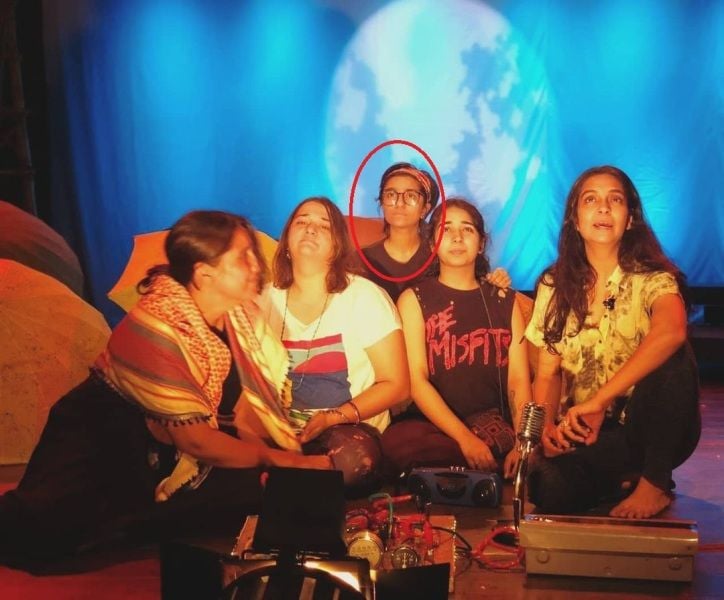Tanvi Lehr Sonigra in a still from a theatrical drama titled 