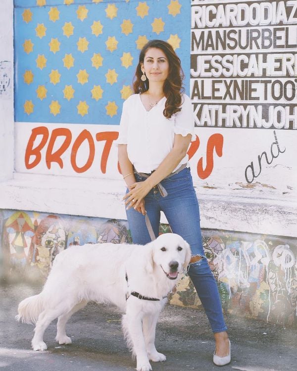 Tanya Gyani with her pet Bear