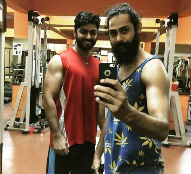 Tarak Ponnappa (left) at a gym