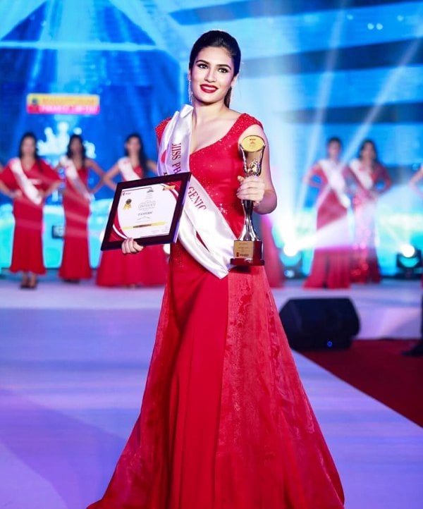 Tarini Kalingarayar after earning the title of 