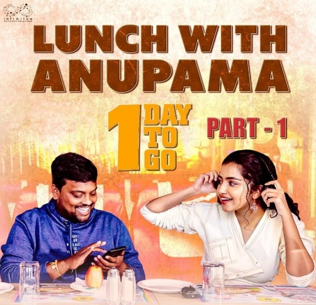 Tasty Teja during a food review video with Anupama Parameswaran