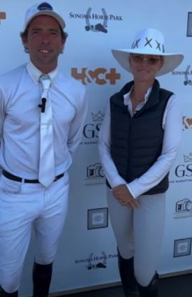 Teddi Mellencamp with the horse trainer, Simon Schroeder