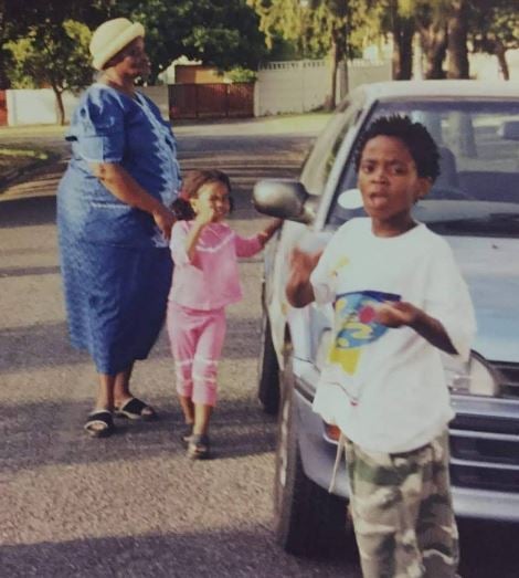 Temba Bavuma (in white t-shirt) during his school days