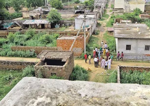 The area where the six-year-old girl was allegedly raped and killed by Ravinder Kumar