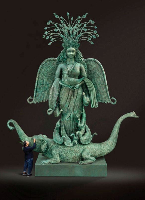 The bronze statue ‘Jahnvi I’ by Jayasri Burman