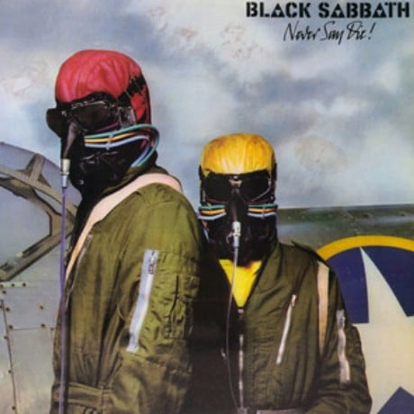 The cover of the music video Never Say Die