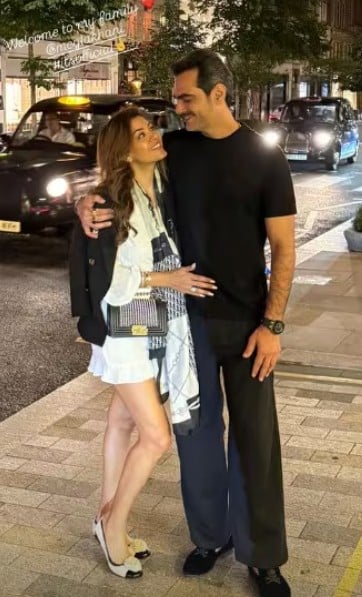 The picture posted by Bharat Takhtani with Meghna Lakhani on social media