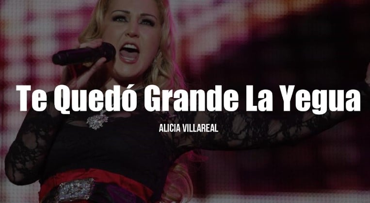 The poster of the song Te Quedó Grande la Yegua