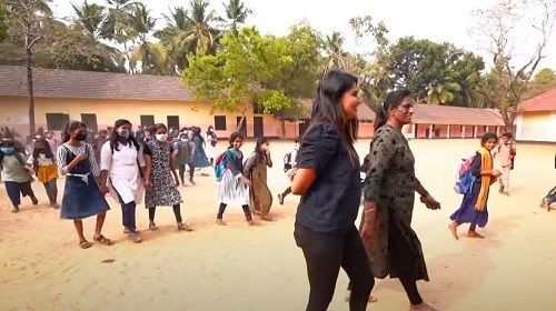 The school ground where P. T. Usha used to practice in her childhood