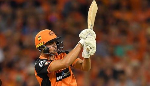 Tim David playing a match for Perth Scorchers