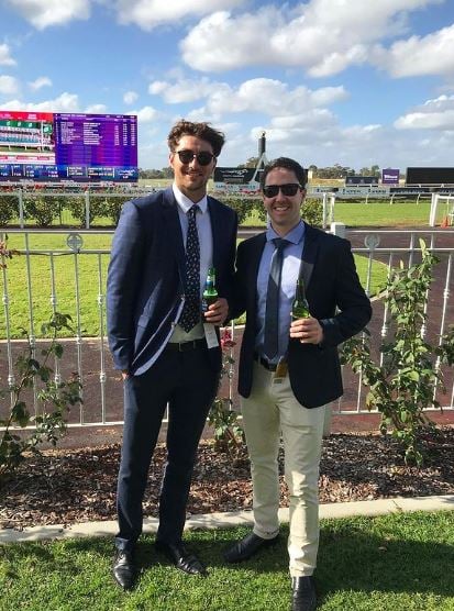 Tim David with a friend