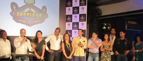Timmy Narang with contestants of Survivor India