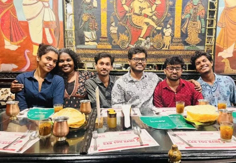 Tintumol Joseph with her friends