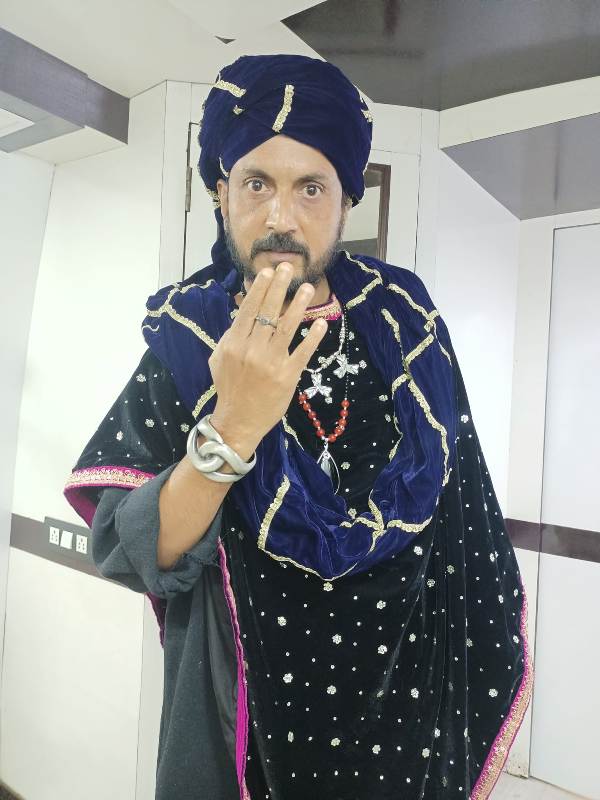 Tirthanand Rao during the shoot of a TV series