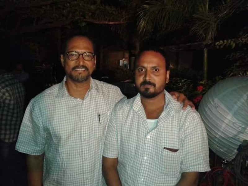Tirthanand Rao with Nana Patekar (left)