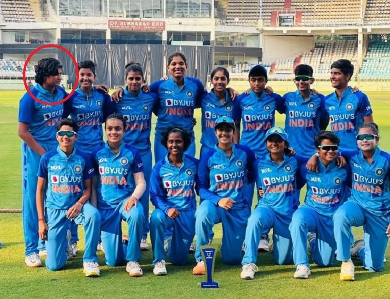 Titas Sadhu after winning the Quadrangular Series 2022-23