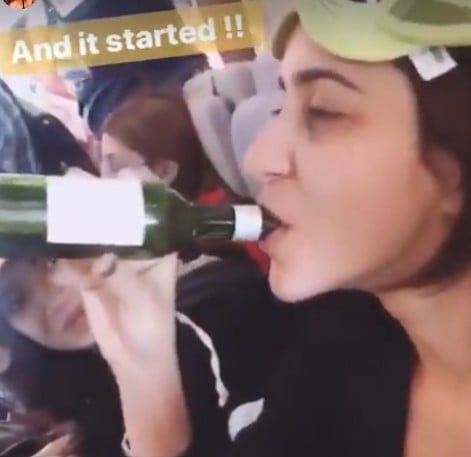 Tithi Raaj while drinking beer