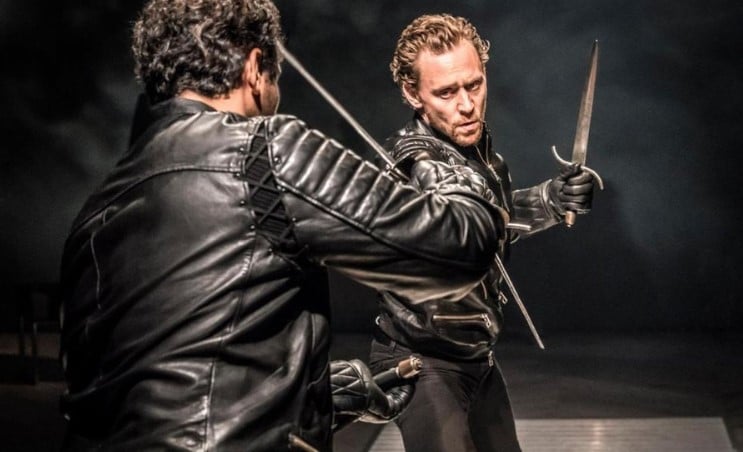 Tom Hiddleston in a still from the play Hamlet