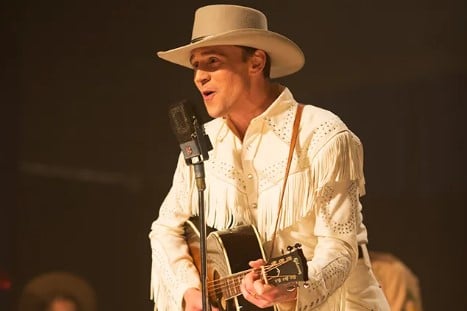Tom Hiddleston while playing Hank Williams in the film I Saw the Light