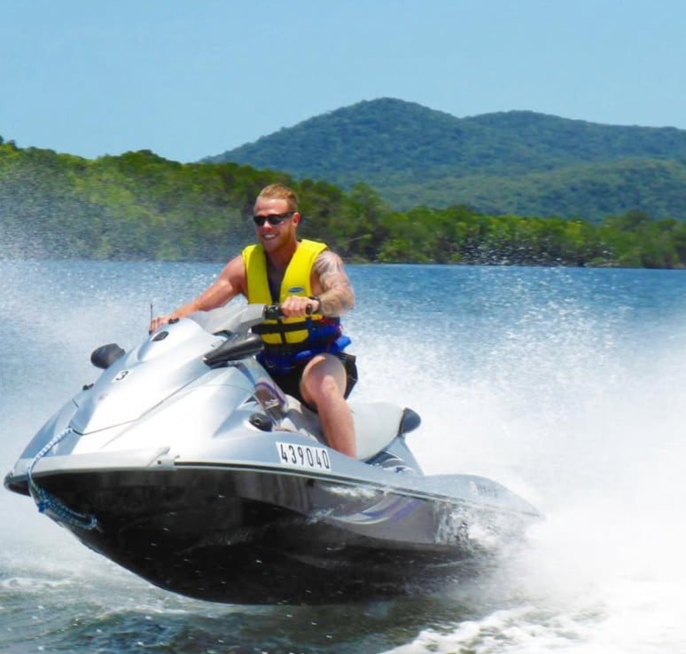 Tommy Oswald, while enjoying jet skiing