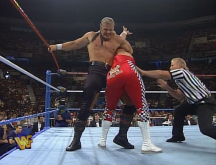 Triple H contesting in his first SummerSlam event of the WWF in 1995