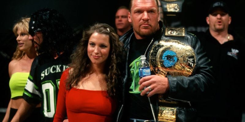 Triple H with Stephanie while they both were a part of The McMahon-Helmsley Faction