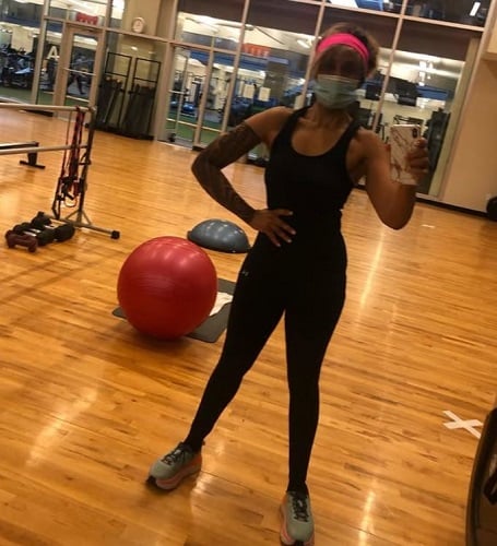 Trisha Goddard at a gym